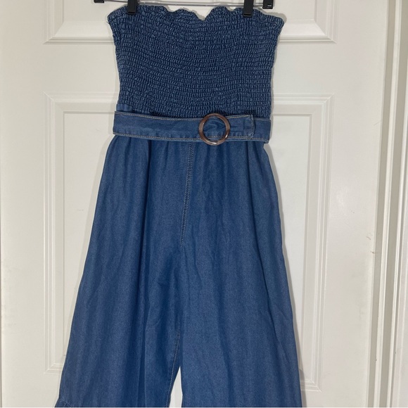 Denim Strapless Romper 8 Super cute! - Picture 2 of 7